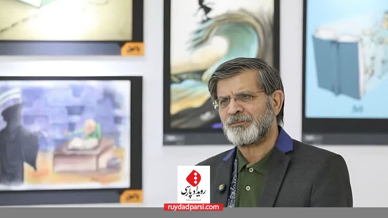 نمایشگاه کاریکاتور پاتیل در رویداد کتابخوانی فولاد مبارکه